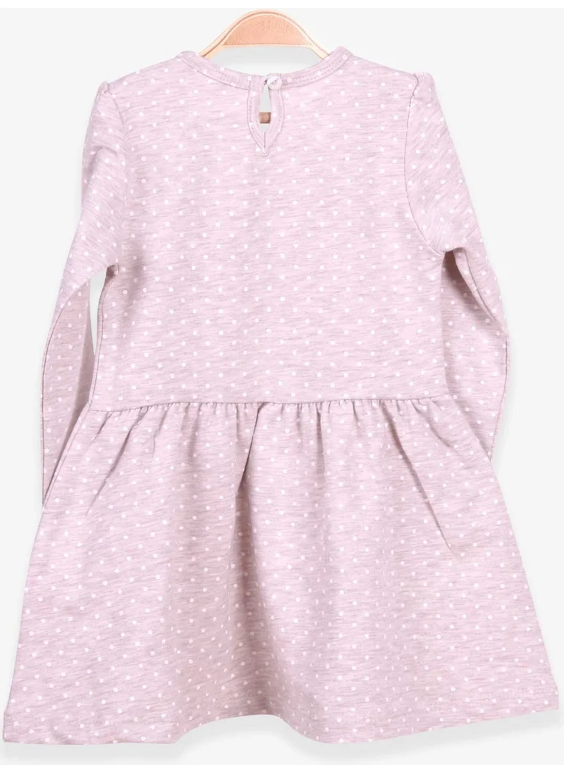 بريز Girls Long Sleeve Dress Polka Dot Patterned Beige Melange (3-7 Years)