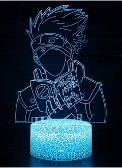 3D Night Lights Japan Anime Naruto USB Powered 16 Color Touch Remote Table Lamp Home Decoration Kid Baby Bedroom Sleep Light Kakashi Sasuke Itachi Uchina