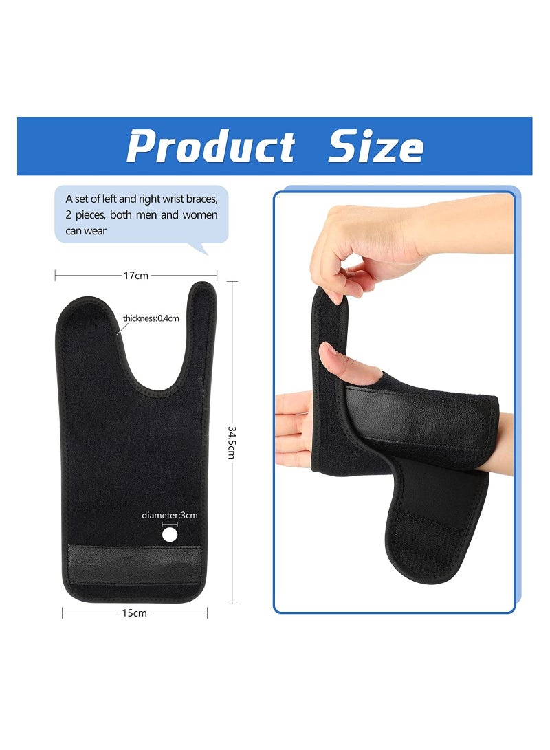 2 Pieces Carpal Tunnel Wrist Braces for Night Wrist Sleep Support - Image 2
