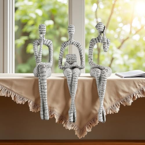XINXUAN Letter - White Statue Home Decor - Modern Bookshelf & Desk Decor - 3 Piece Set - Image 2
