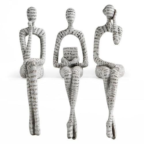 XINXUAN Letter - White Statue Home Decor - Modern Bookshelf & Desk Decor - 3 Piece Set - Image 1