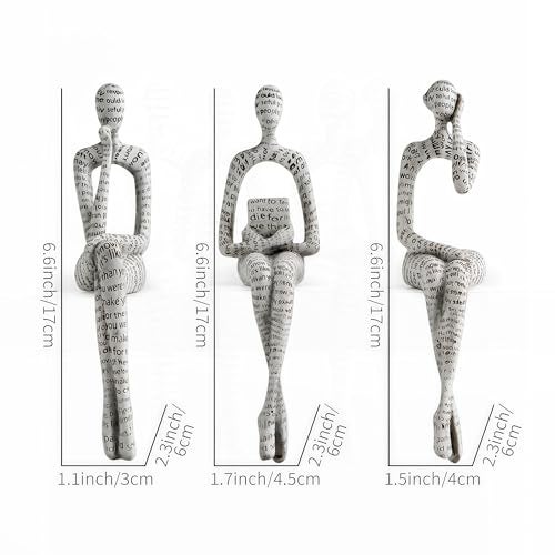 XINXUAN Letter - White Statue Home Decor - Modern Bookshelf & Desk Decor - 3 Piece Set - Image 4