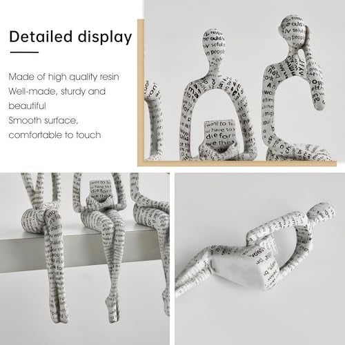 XINXUAN Letter - White Statue Home Decor - Modern Bookshelf & Desk Decor - 3 Piece Set - Image 5