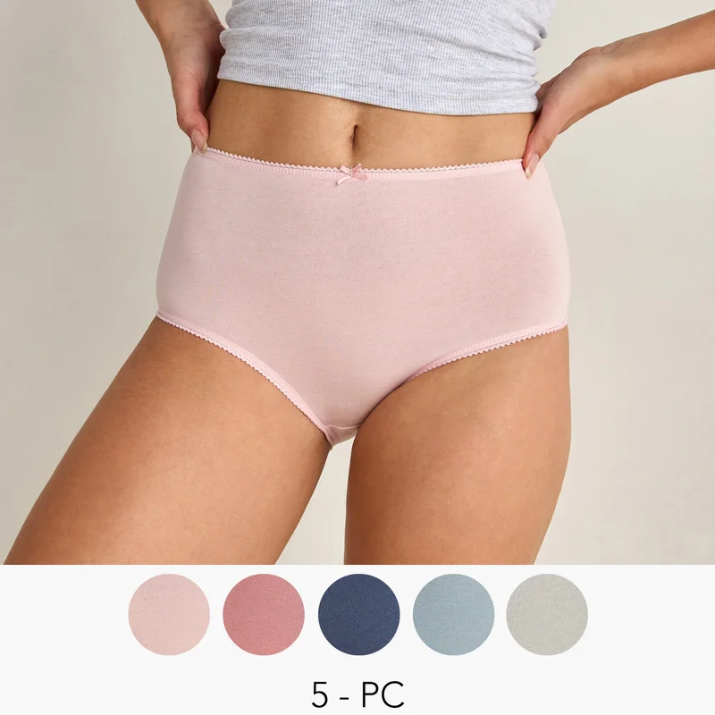 Splash FAV Set of 5 - Full Briefs with Bow Detail and Elasticated Waistband