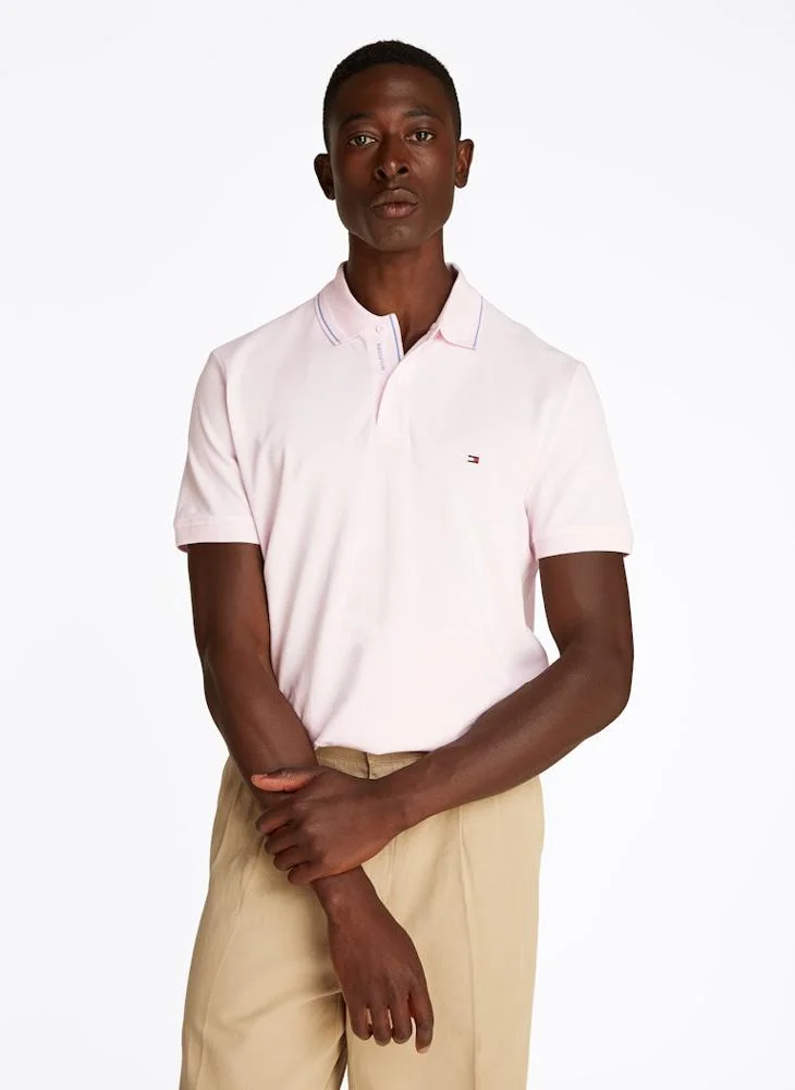 تومي هيلفيغر Logo Print Polo Shirt