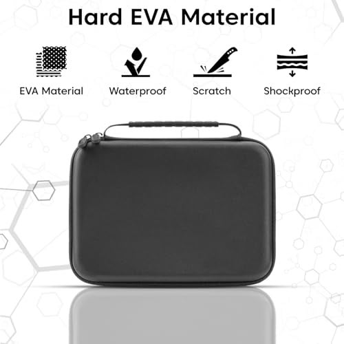 Sounce Carrying Case for DJI OSMO Action 3/4/5 Pro Camera – Hard Shell Travel Storage Bag with Shoulder Strap, Shockproof & Waterproof Protection, Custom Compartments for Accessories (Black) - Image 4