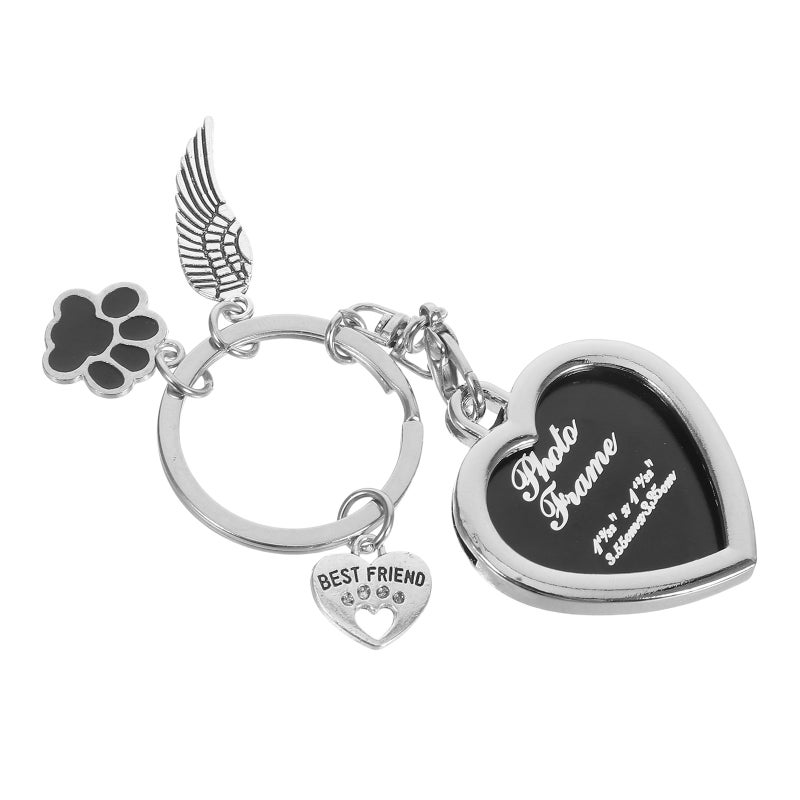 Pet Dog Memorial Photo Frame Keychain Present Unique To Showcase Pet Memories Zinc Alloy Keyring For Pet Memorial Keychain For Dogs - Image 1