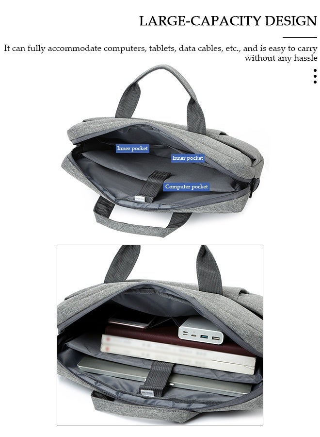 DUNISO 15.6 Inch Laptop Bag Lightweight Computer Bag Travel Business Handbag Briefcase Water Resistant Shoulder Messenger Bag for Men and Women Work Office College School - Image 3