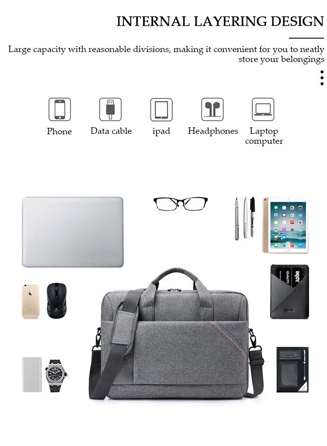 DUNISO 15.6 Inch Laptop Bag Lightweight Computer Bag Travel Business Handbag Briefcase Water Resistant Shoulder Messenger Bag for Men and Women Work Office College School - Image 4