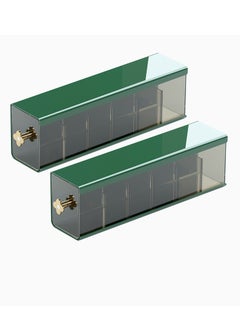 Generic Underwear Storage Box Drawer Underwear Organizer Divider Wall Mounted Non Punching Wardrobe Storage Rack Suspension Clothing Storage Box for Lingerie Socks Ties(2pcs,Green）  - Image 1