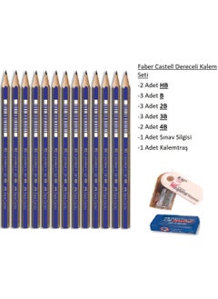 Art Pencil Faber Graded Pen Set Charcoal Set 4b 3b 2b B Hb Set of 13