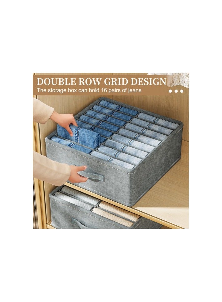 16-Grid Fabric Drawer Organizer Box – 45x45x18cm Foldable and Washable Closet Storage for Clothes, Underwear, T-Shirts – Breathable Divider Organizer for Wardrobe, Dresser, Shelves - Image 3