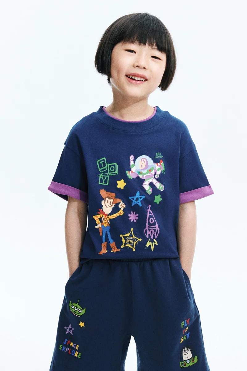H&M Layered-look printed T-shirt