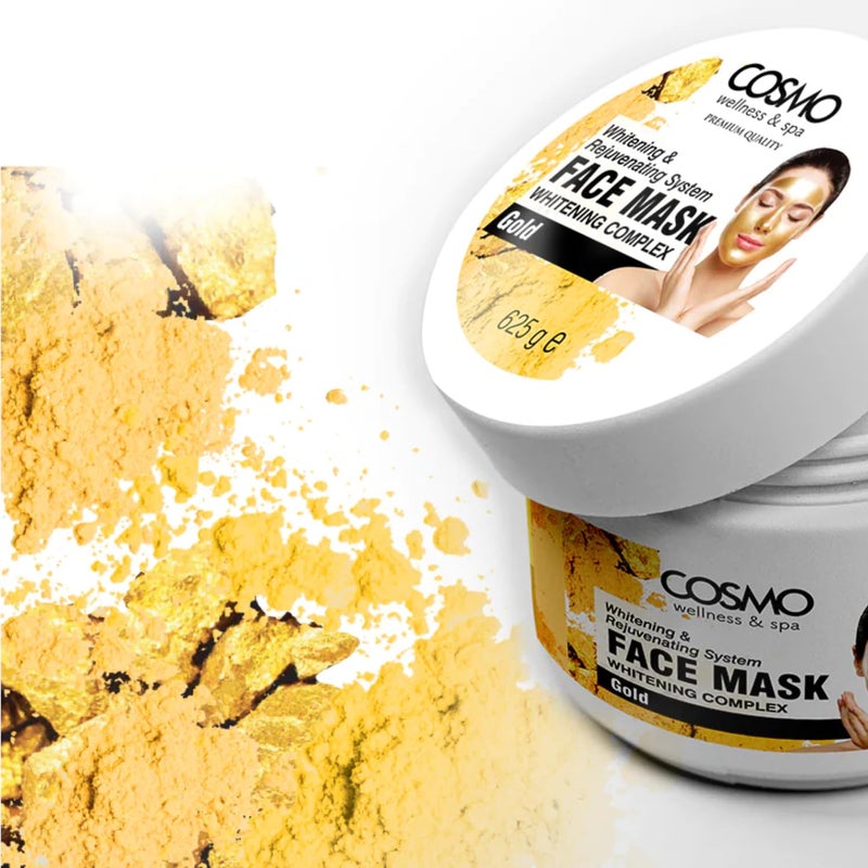 COSMO Gold Whitening and Rejuvenating Face Mask 625g, With Natural Ingredients to Nourish and Revitalize Your Skin - Image 2