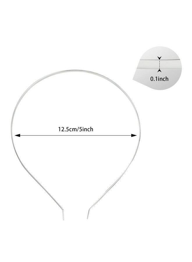 Lawie 30 Pack 3Mm Blank Silver Thin Metal Headbands Plain Hard Skinny Tiara Crown Frame Base Wire Hair Bands For Diy Crafting Hair Accessories Bendable No Teeth Hair Hoops Head Clasps For Women Girls Men - Image 3