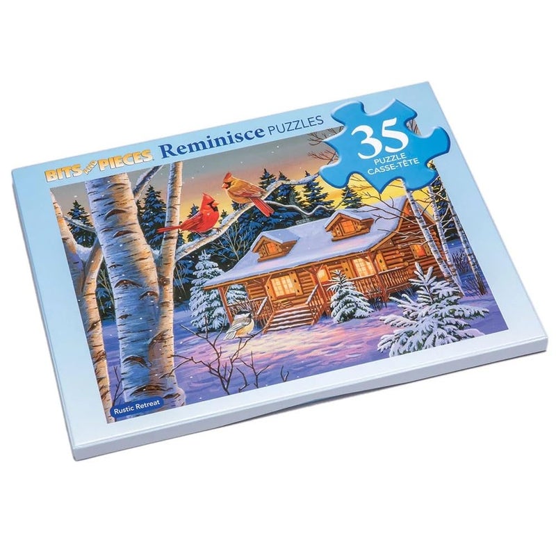 Bits and Pieces Large Piece Puzzles for Seniors 10 in x 13 in Rustic Retreat Puzzle 35 pc Extra Large Pieces Puzzles for Dementia Seniors Alzheimer Puzzle Memory Aids for Seniors with Dementia - Image 3