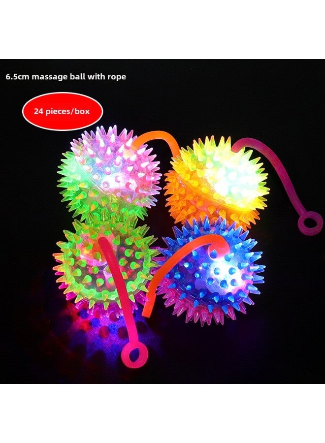 Luminous Elastic Massage Ball With Rope Volleyball With Rope Football Flash Children's Toys Night Market Stall Factory-Color:Glowing Caterpillar Hair Ball - Image 3