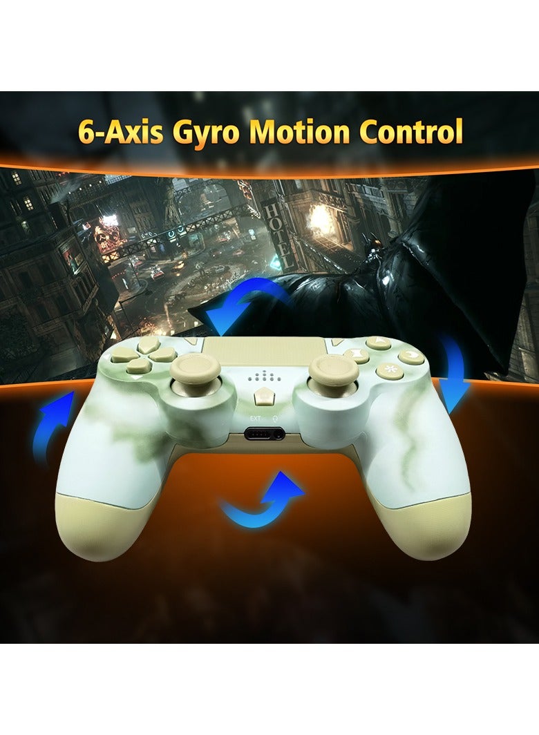 وحدة تحكم لاسلكية لجهاز PS4 تدعم الاهتزاز المزدوج ومستشعر حركة 6 محاور ولوحة لمس حساسة ومكبر صوت مدمج ومقبس سماعة رأس استريو متوافق مع PS 4/Pro/Slim (أخضر ضبابي) - Image 4