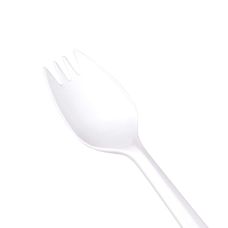 Karat U2210 5.3" PP Medium-Weight Disposable Spork, White (Pack of 1000) - Image 4