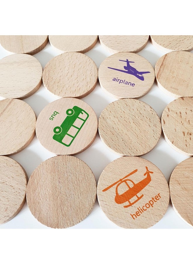 bee smart Wooden Memory Game - Matching Memory Game for Kids 3 and Up, 16Pcs | Educational Toy for Preschool Toddlers Board Games (Vehicles) - Image 3