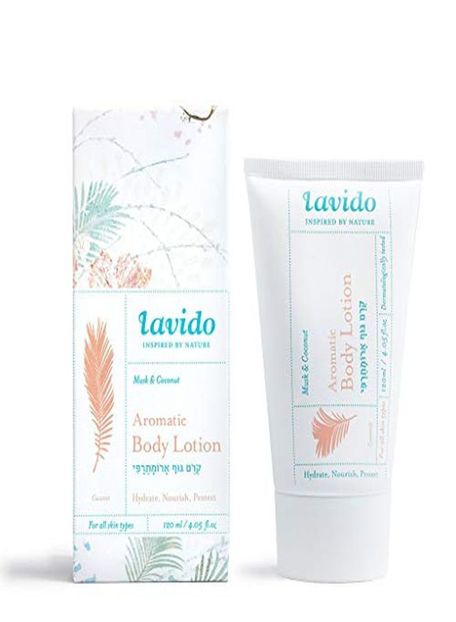 Lavido Natural Aromatic Body Lotion (Coconut) (4.05 Fl Oz | 120 Ml) | Clean, NonToxic Skincare - Image 2