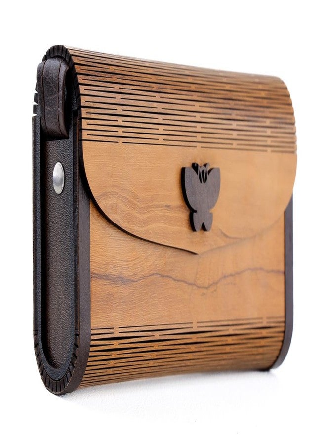 YOPRAM Decorative Lesser Cutting Wooden Purse Ladies Wallet, Latest Handbags for Woman Purse Evening Lady Wedding Party (PU-12) - Image 1
