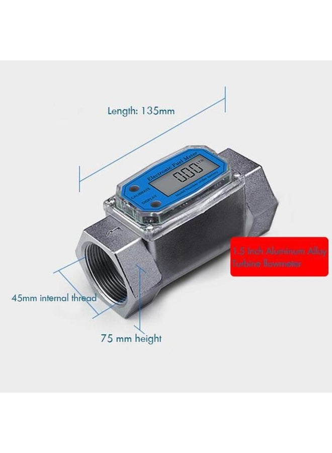1 Inch/1.5 Inch Turbine Water Flowmeter with Digital LCD Display Diesel Gasoline Flow Meter Thread Fuel Transfer Meter - Image 2