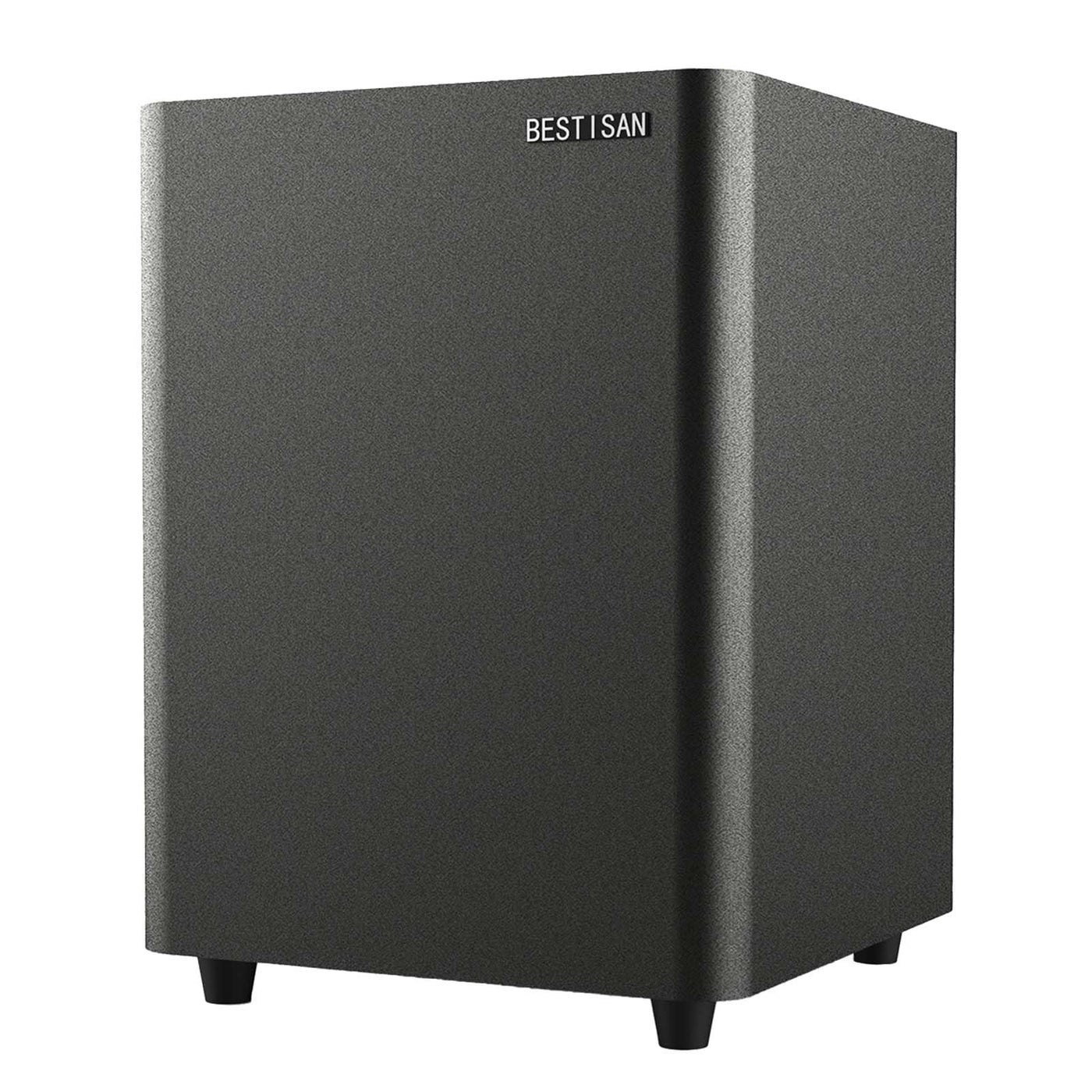 BESTISAN Powered Subwoofer, Deep Bass Sub, Down Firing Subs, Easy Setup with Home Theater System, Receiver, Speakers, Coaxial Cable Included, RCA, LFE, AUX Input, High-Level Speaker Input & Output