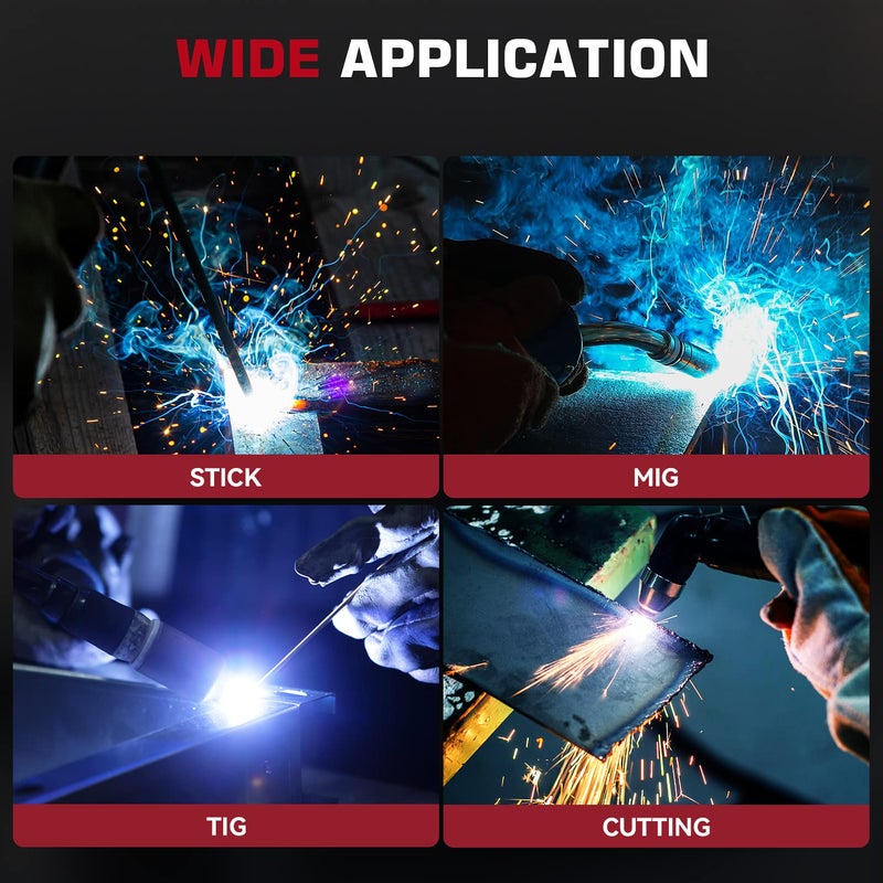 ARCCAPTAIN True Color Solar Power Welding Hood, 3.94"X3.66" Large Viewing Screen Auto Darkening Welding Helmet with 4 Arc Sensor Solar Powered, Wide Shade 4-5/5-9/9-13 Welding Mask, HSH-G999-PB - Image 5