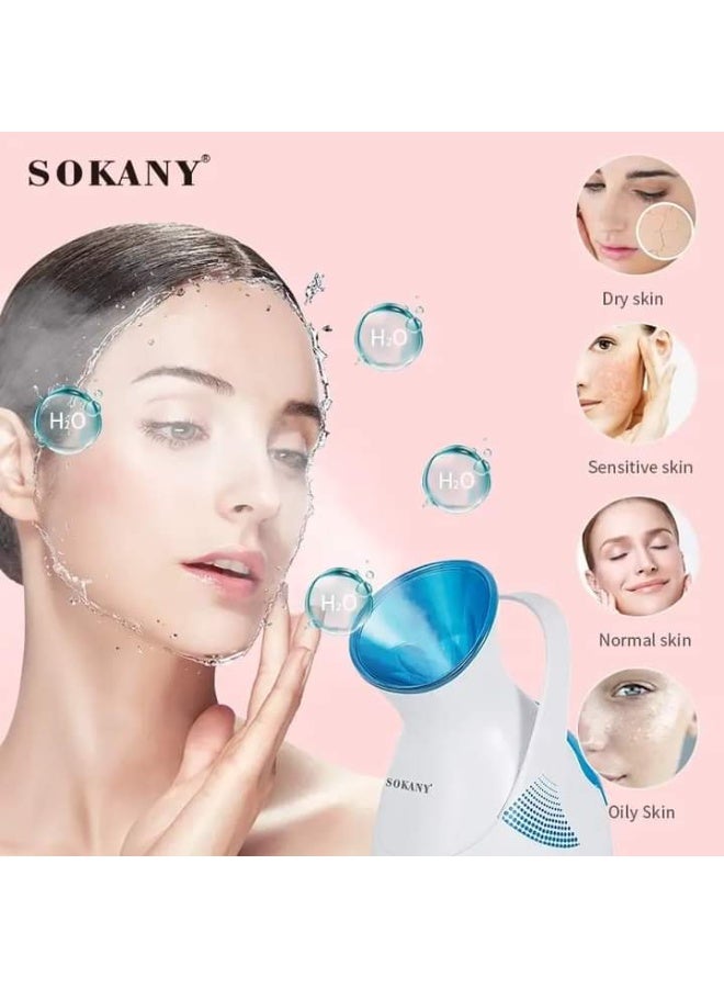 سوكاني جهاز البخارمن سوكاني الايوني بقوه 280 واط يقوم بتنظيف الوجه بعمق يقوم  بإزالة السموم ويساعد على طرد السموم لتحقيق بشرة أكثر صفاءًونضارة (تقنية متطورة من سوكاني) وممكن استخدامة ف المنزل او الصالون -متعدد الالوان sk-6780 - Image 2