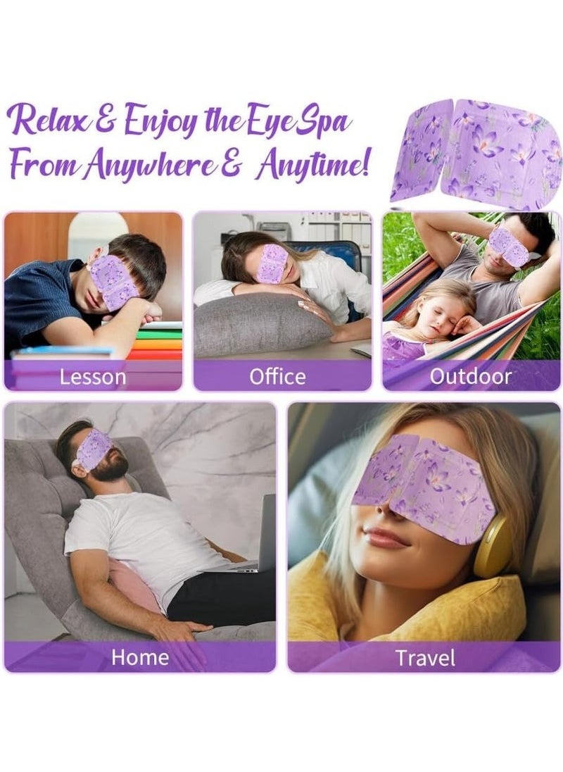 Sefudun 12 Packs Steam Eye Mask,Lavender Hot Compress Self Heating Warm Eye Mask Disposable Heated Sleep Eye Mask for Dry Eyes Dark Circles Relax Comfortable Warming Eye Mask for Home Office Travel  - Image 2