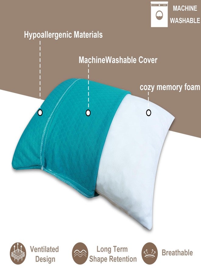 PEUJEW Camping Pillow Small Shredded Memory Foam Pillow, Travel Pillow Breathable and Soft, Suitable for Backpacking Hiking, Airplane and Car - Image 4