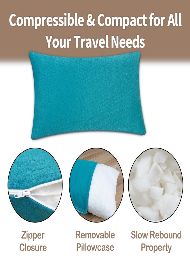 PEUJEW Camping Pillow Small Shredded Memory Foam Pillow, Travel Pillow Breathable and Soft, Suitable for Backpacking Hiking, Airplane and Car - Image 2