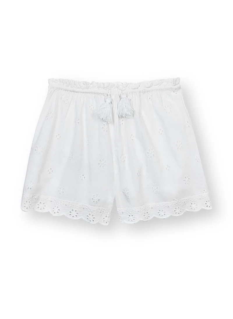 MINOTI Kids Girls Broderie Shorts