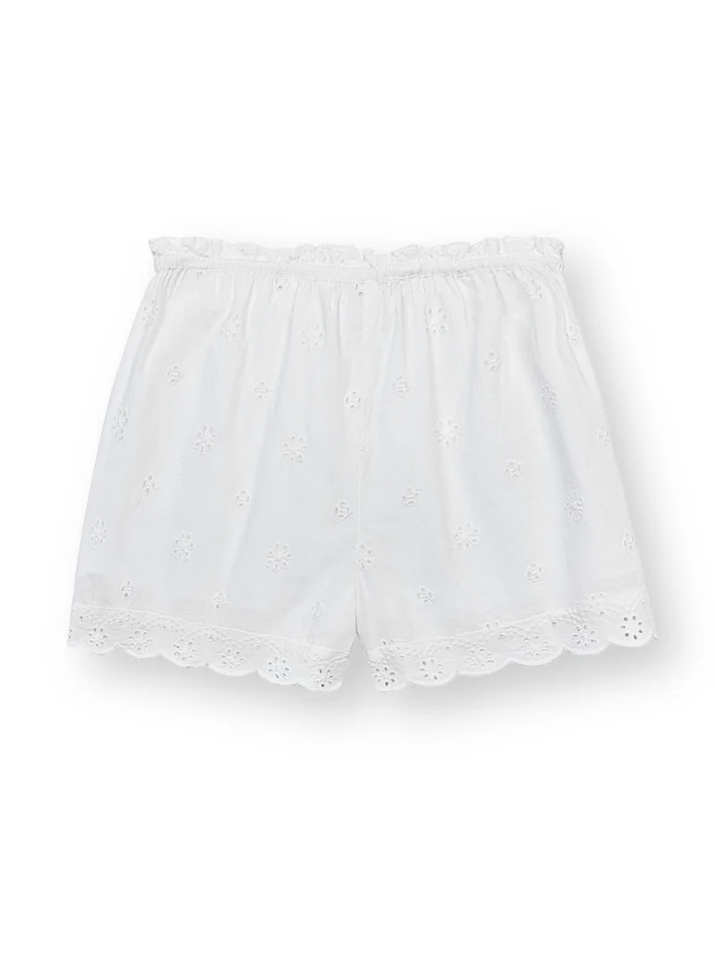 MINOTI Kids Girls Broderie Shorts