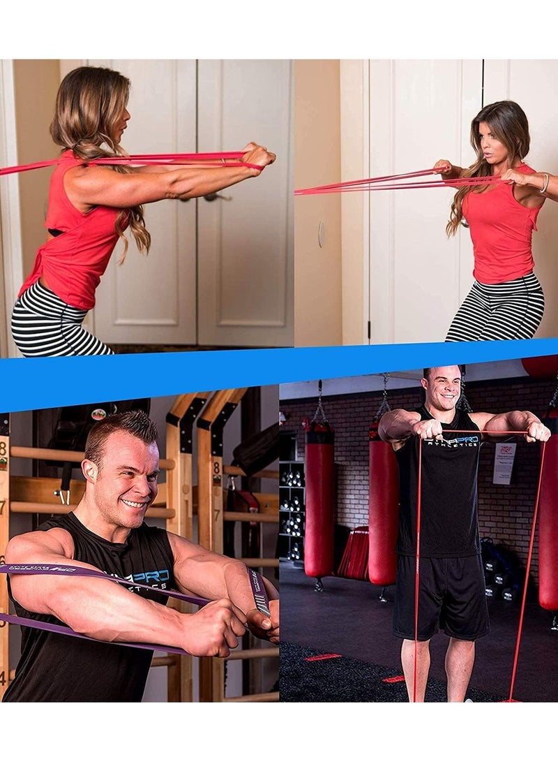 ULTIMAX Power Band Set Pull Up Assistance Resistance Bands Stretch-6 Pcs - Image 2