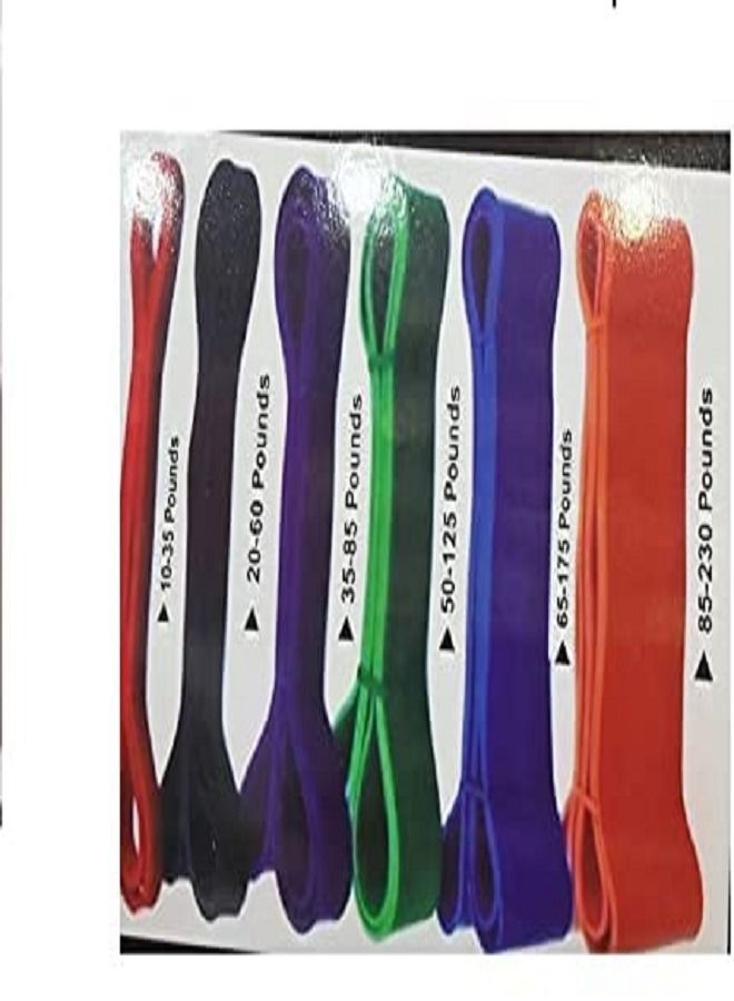 ULTIMAX Power Band Set Pull Up Assistance Resistance Bands Stretch-6 Pcs - Image 4