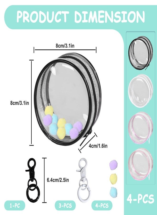 GTILE 4 Pcs Clear Figure Display Bag, Blind Box Keychain Case Lipsticks Carrying Bag, Great Carrying Case Boxes Mini Figures - Image 2