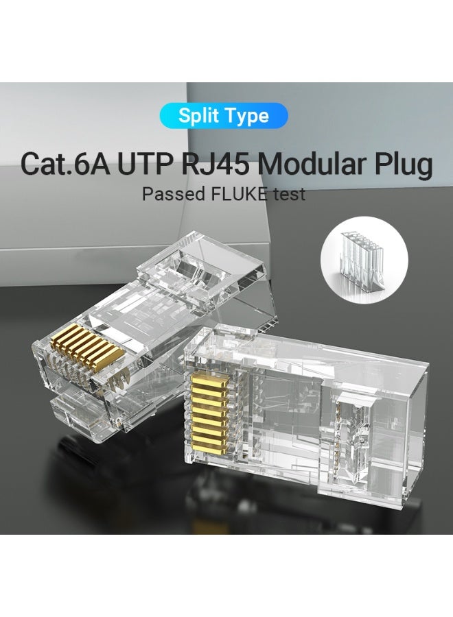 VENTION Cat.6A UTP RJ45 Modular Plug Transparent 10 Pack Model # IDGR0-10 - Image 2
