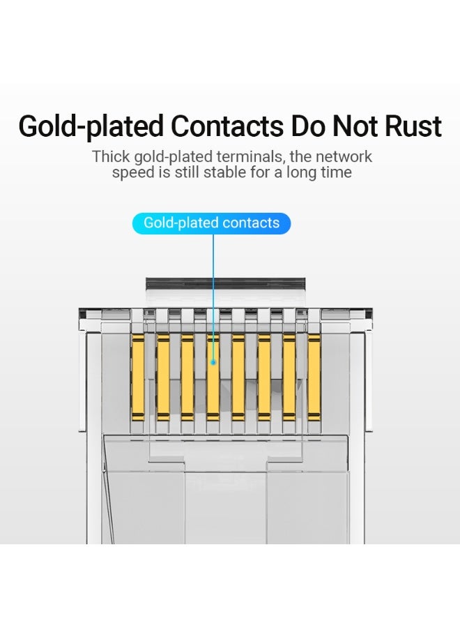 VENTION Cat.6A UTP RJ45 Modular Plug Transparent 10 Pack Model # IDGR0-10 - Image 5