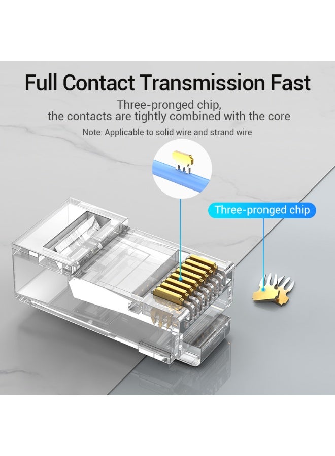 VENTION Cat.6A UTP RJ45 Modular Plug Transparent 10 Pack Model # IDGR0-10 - Image 4