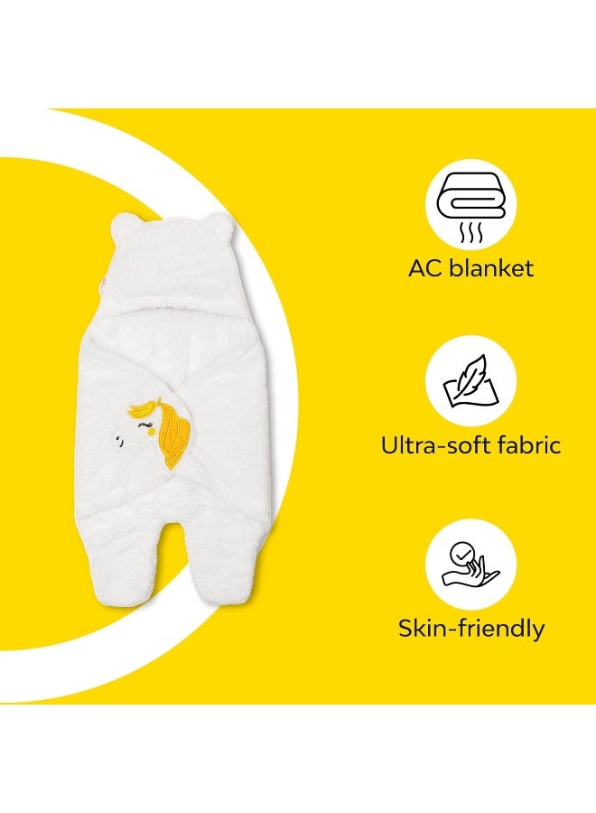 ماي نيو بون بطانية ماي نيوبورن ديزاينر للأطفال - عبوة من قطعة واحدة (يونيكورن أبيض) - Image 4