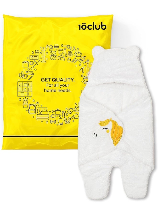 ماي نيو بون بطانية ماي نيوبورن ديزاينر للأطفال - عبوة من قطعة واحدة (يونيكورن أبيض) - Image 1