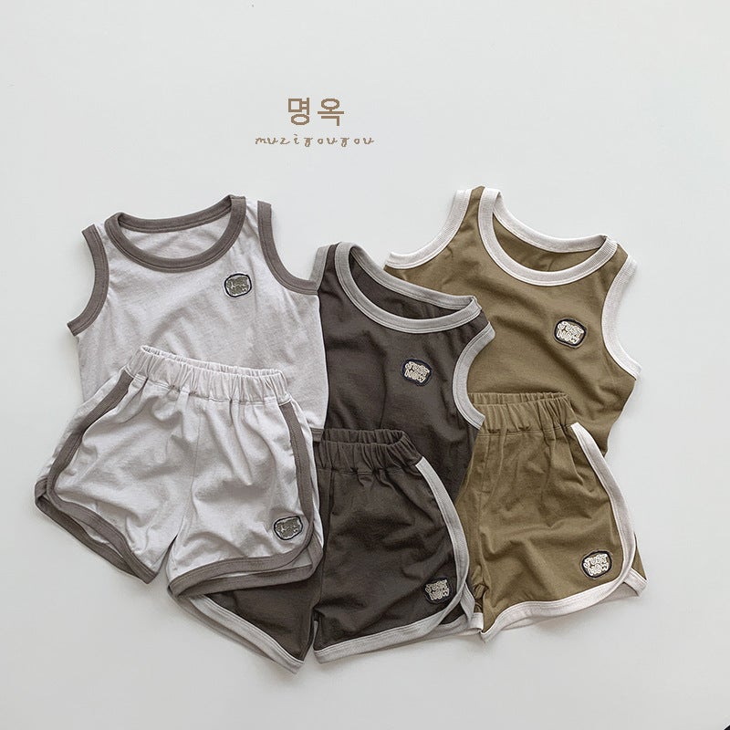 Cool Feeling~ Children'S Vest And Sleeveless Shirt, New Summer Style For Boys And Girls, Korean Style, Vintage Versatile Top, T-Shirt, 2026 Trend - Image 3