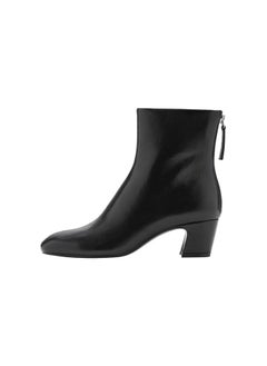 MANGO Zipped Through Leather Ankle Boots  - Image 2