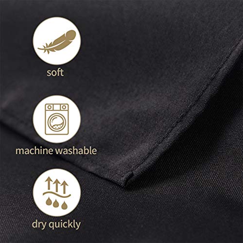 Ascoza 2pack 70 Inch Black Round Tablecloth in Polyester Fabric for Wedding/Banquet/Restaurant/Parties - Image 3