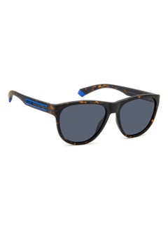 Polaroid Unisex Polarized Rectangular Shape  Sunglasses PLD 2156/S BLUE 46 - Lens Size: 45.6 Mm - Mt Bw Hvn  - Image 2