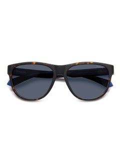 Polaroid Unisex Polarized Rectangular Shape  Sunglasses PLD 2156/S BLUE 46 - Lens Size: 45.6 Mm - Mt Bw Hvn  - Image 4