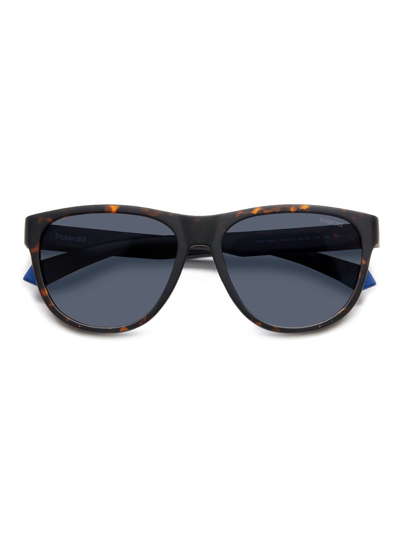 Polaroid - Unisex Polarized Rectangular Shape  Sunglasses PLD 2156/S BLUE 46 - Lens Size: 45.6 Mm - Mt Bw Hvn - Image 1