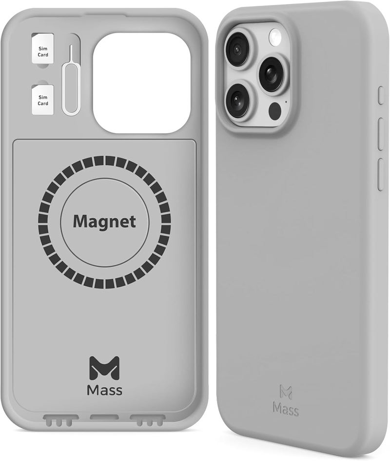 ماس جراب Infinity 1X6 - نحيف، مقاوم للصدمات، متوافق، لاصق معدني، وقبضة آمنة لهاتف Iphone 16 Pro Titanium